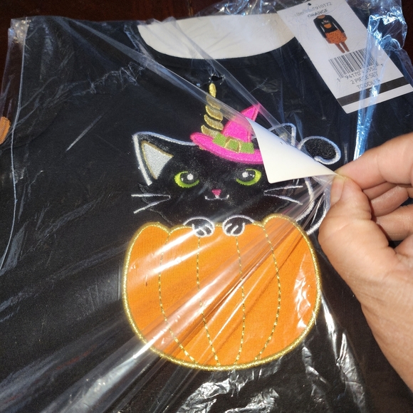 Counting Daises Black Cat Halloween tutu legging set - Picture 3 of 7